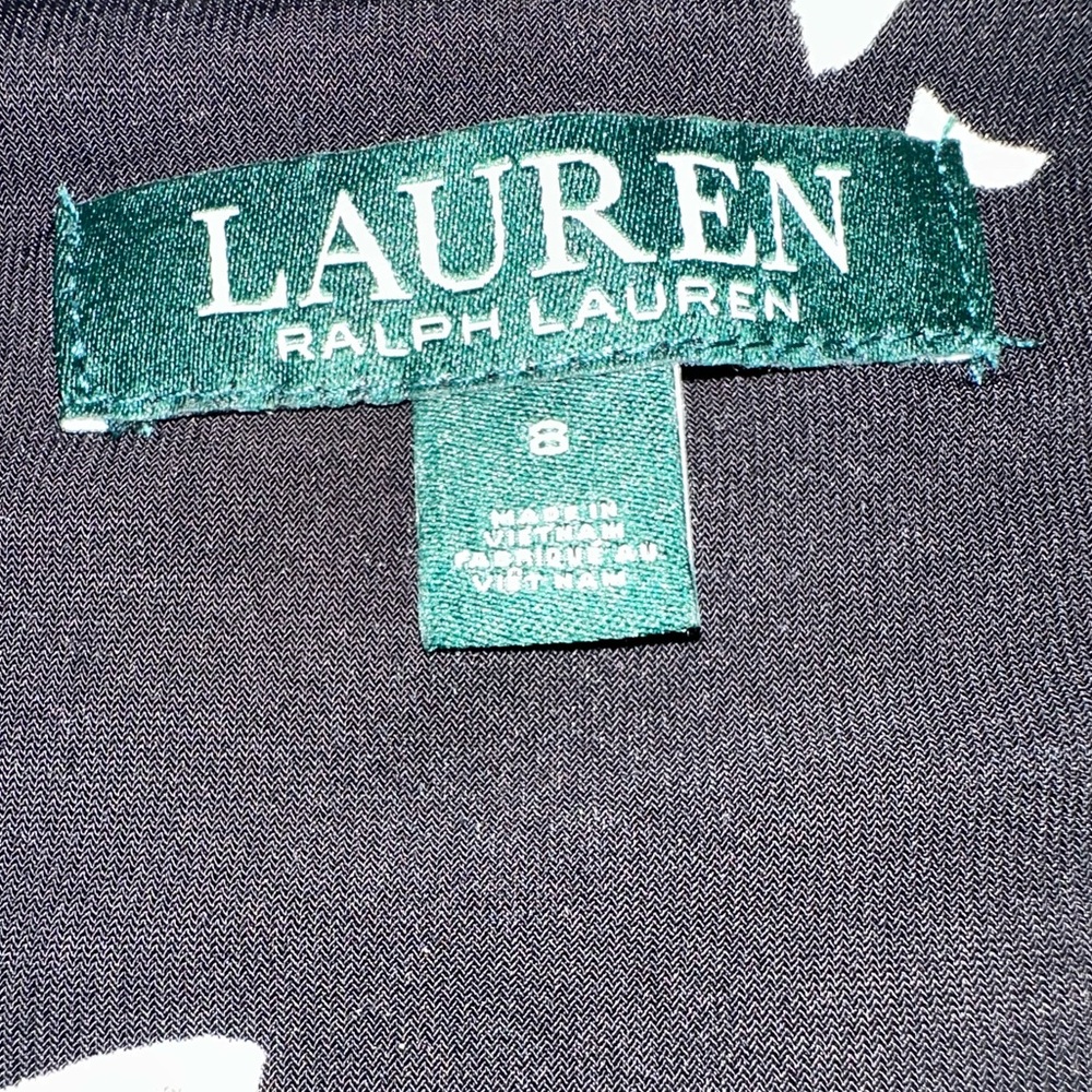 Lauren Ralph Lauren/Dress Womens/ Stretch Black & White Floral/Size 8/NWOT - Picture 7 of 10